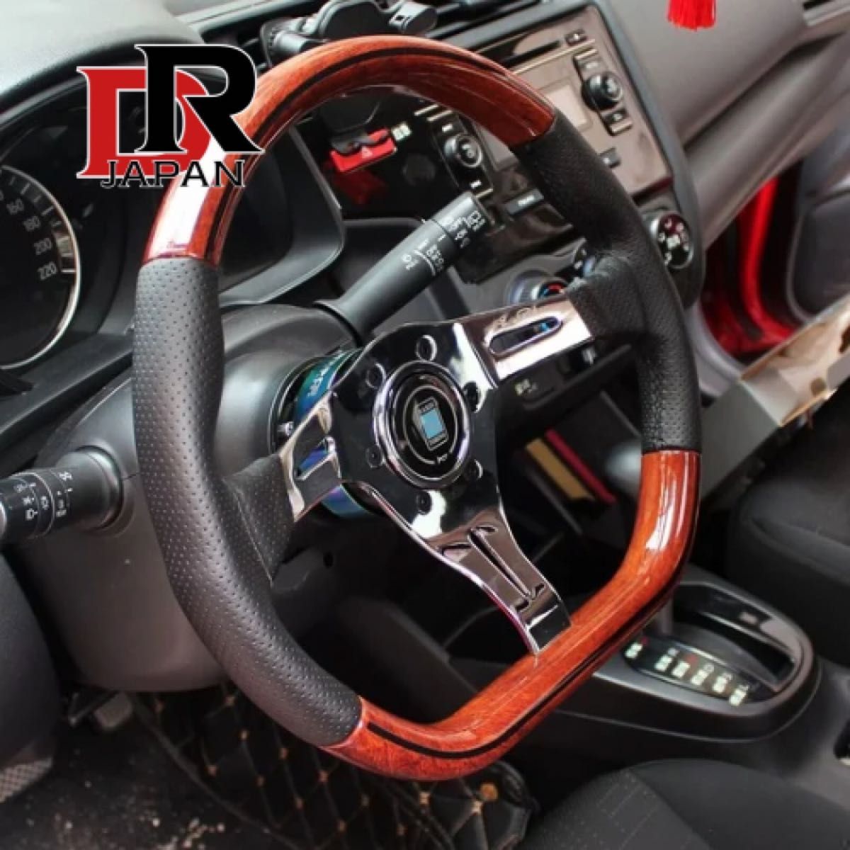 未使用 NARDI ナルディ D型 ウッド ステアリング 14インチ 送料無料