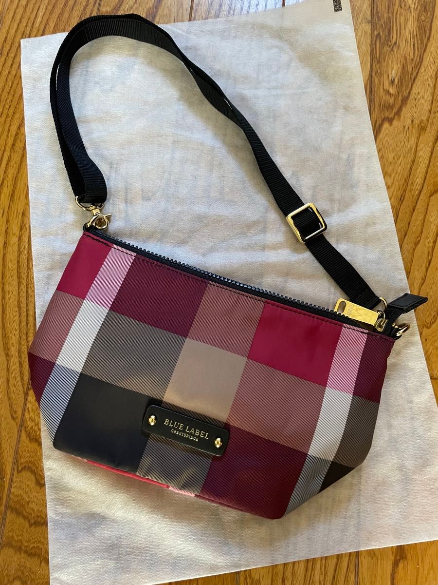BLUE LABEL CRESTBRIDGE チェック柄 ショルダーバッグ レッド系｜Yahoo
