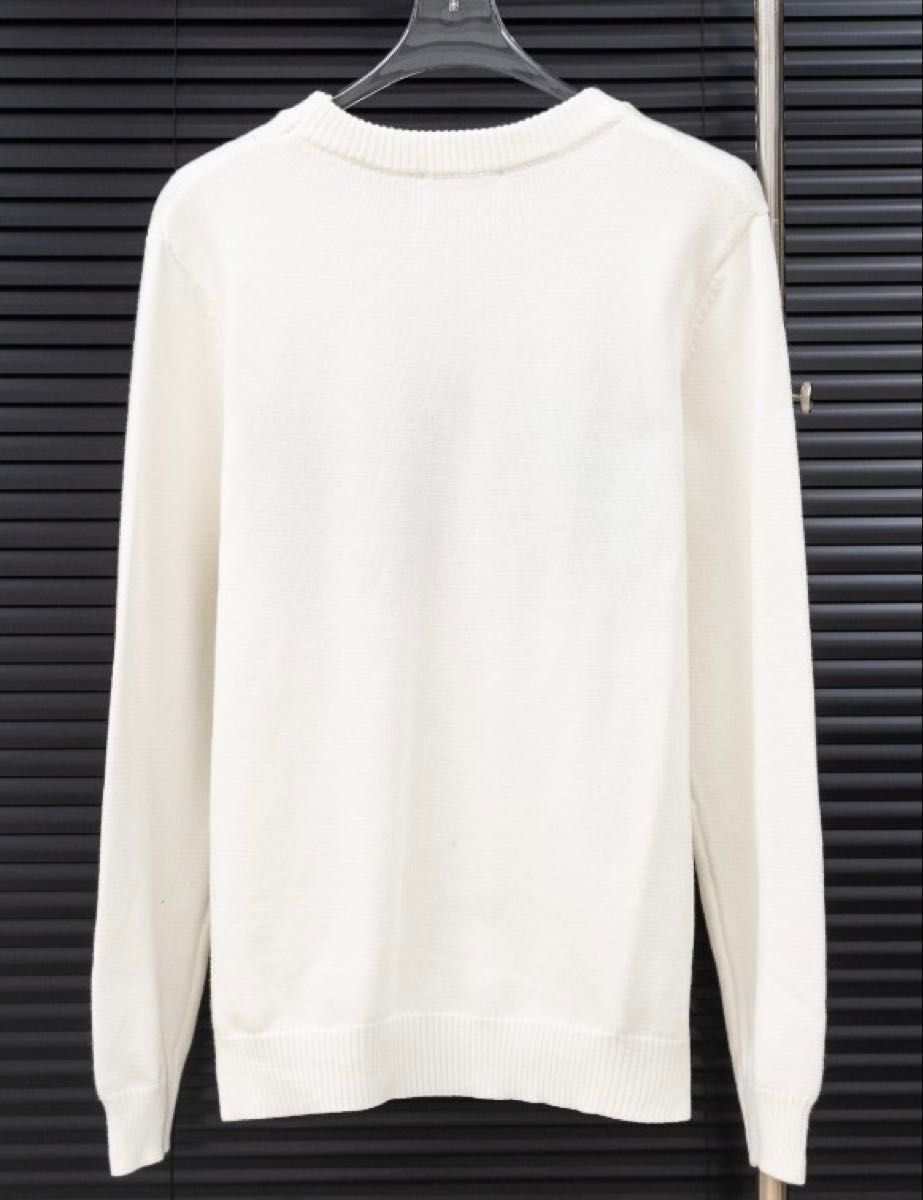 Maison margiela メゾンマルジェラ 数字ロゴ ニットセーター ホワイト