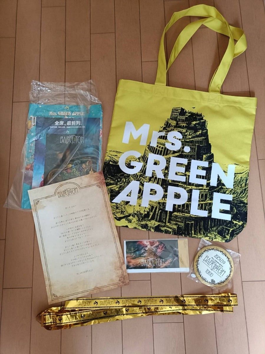 東京ドーム Mrs GREEN APPLE トートバッグ ミセス 特典 グッズ バッジ