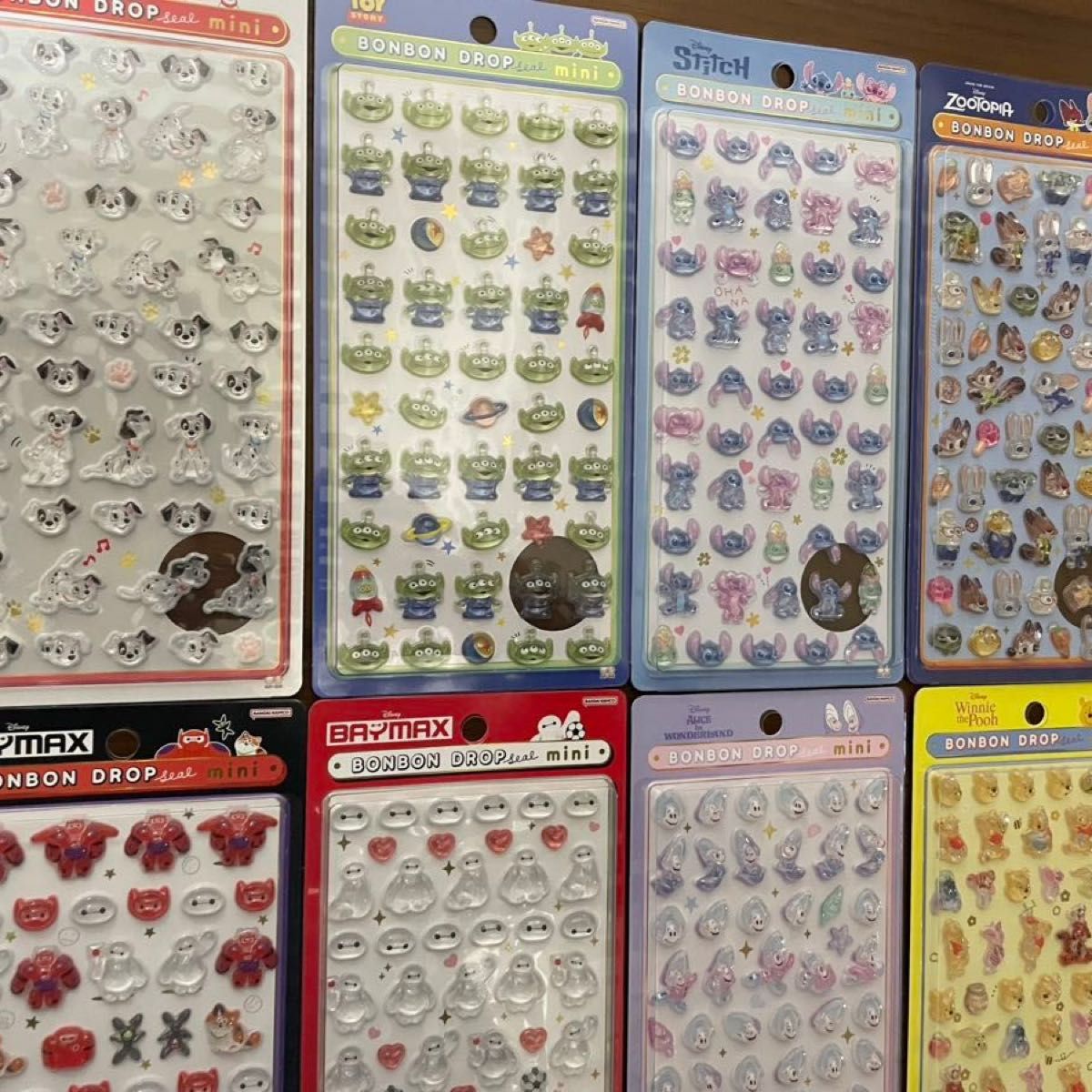 ディズニー ボンボンドロップミニ シール 8種セット まとめ売り