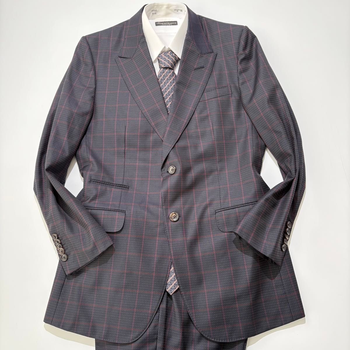 現行 未使用級】GUCCI スーツ セットアップ 水玉 蜂 ネイビー 50