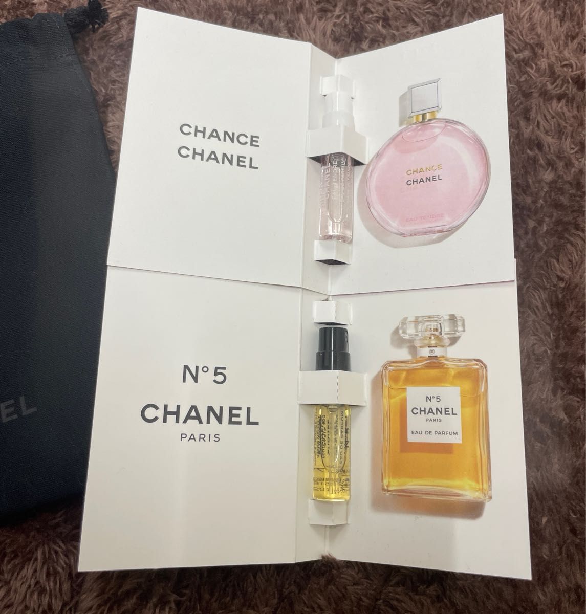 新品未使用/香水サンプル2種＆ミニ巾着ポーチ】シャネル NO5 チャンス