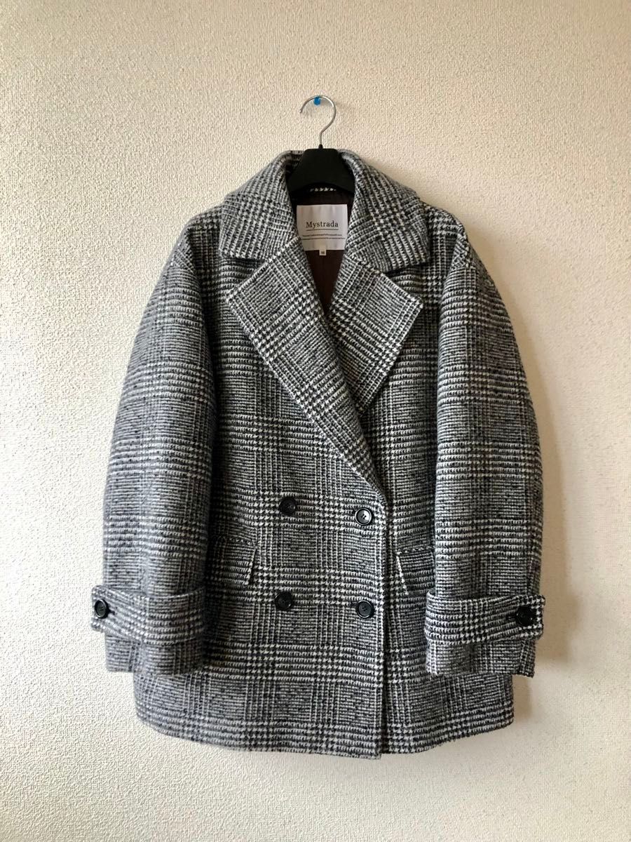 Arpege story / Mystrada マイストラーダ Pコート/チェック｜Yahoo