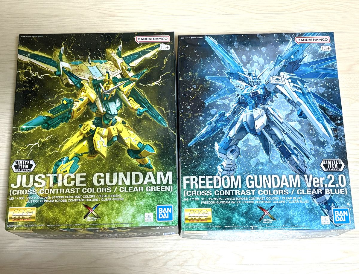 未組立 MG 1/100 フリーダムガンダム Ver 2 0 ジャスティスガンダム