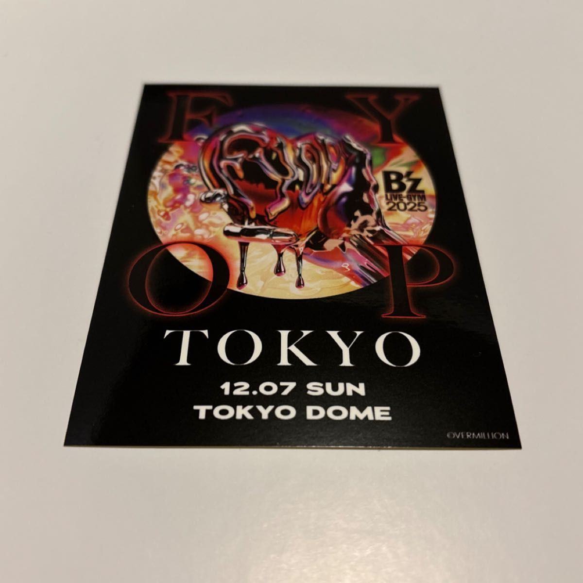 B'z FYOP メモリアルプレート 東京ドーム ステッカー 12/6と12/7 B'z