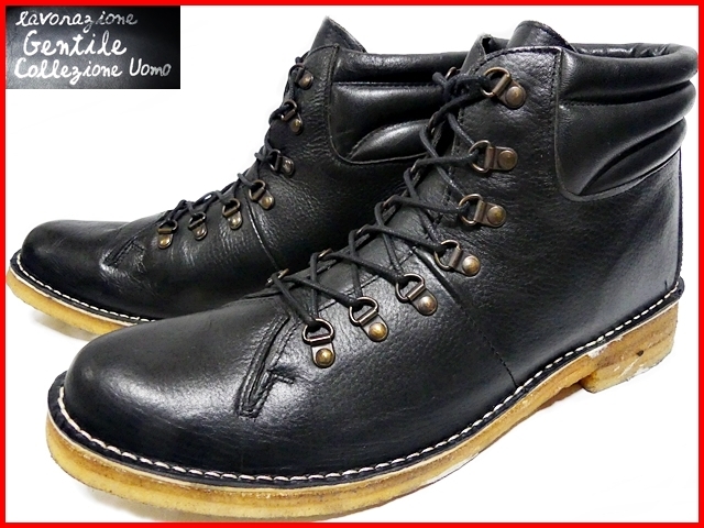 即決 lavorazione Gentile Collezione Uomo レザーレースアップブーツ