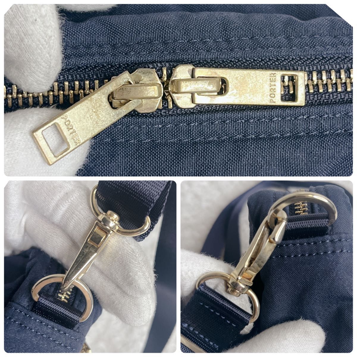 新型 極美品 ポーター ドラフト ショルダーバッグ ネイビー PORTER