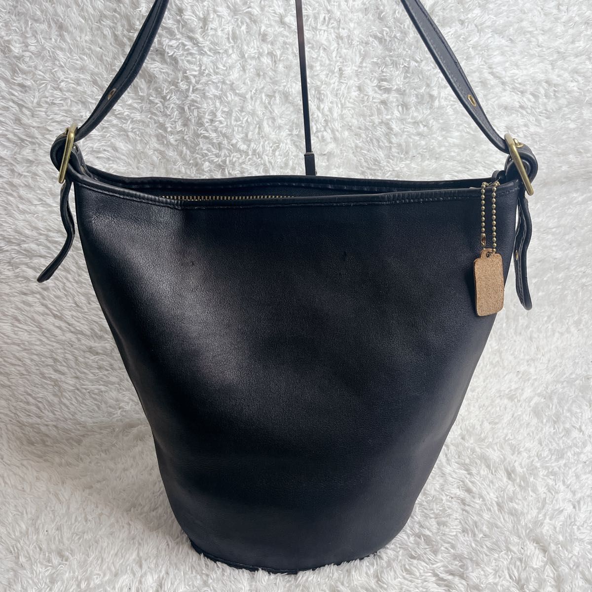 オールドコーチ ブラック USA製 COACH レザー バケツ型 ショルダー