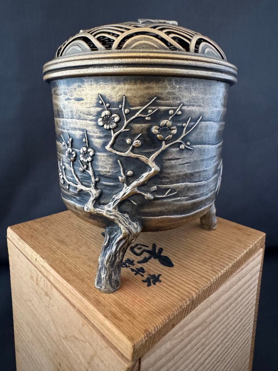 香炉 玉彫 彫刻 置物 開運 風水 台座 骨董 インテリア アンティーク