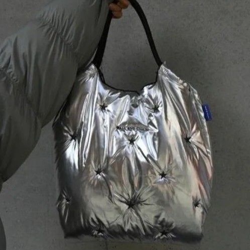 人気完売 Ball&Chain ボールアンドチェーン 中綿バッグ シルバー