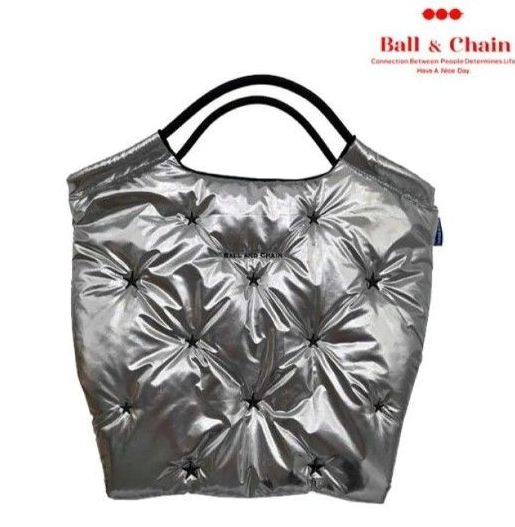 人気完売 Ball&Chain ボールアンドチェーン 中綿バッグ シルバー