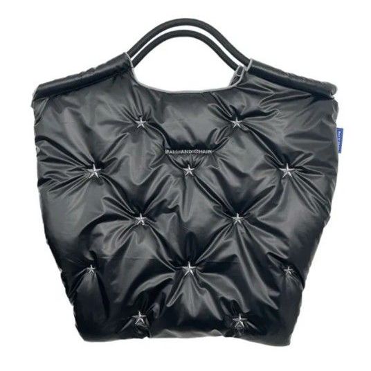 完売 Ball&Chain ボールアンドチェーン 中綿バッグ ブラック×シルバー