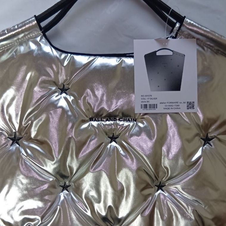 人気完売 Ball&Chain ボールアンドチェーン 中綿バッグ シルバー