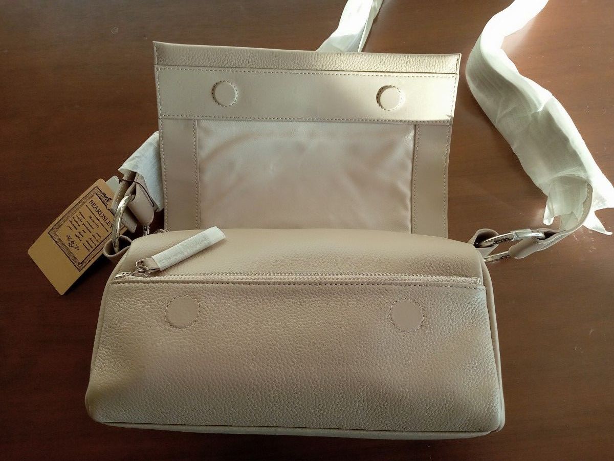 新品未使用BEARDSLEY (ビアズリー)レザーボディバッグ ベージュ｜Yahoo