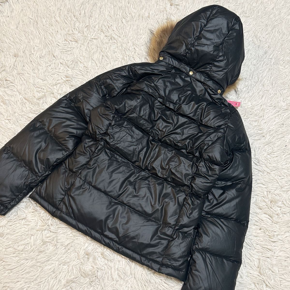 新品タグ付き RUSS・K ラスケーダウンジャケット ファー 光沢 短丈 Y2K