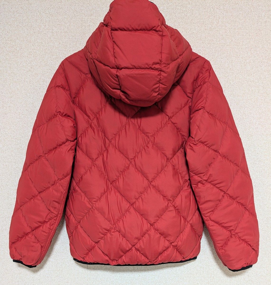 良品 リバーシブルダウンジャケット キルティング 黒赤 モンベル mont