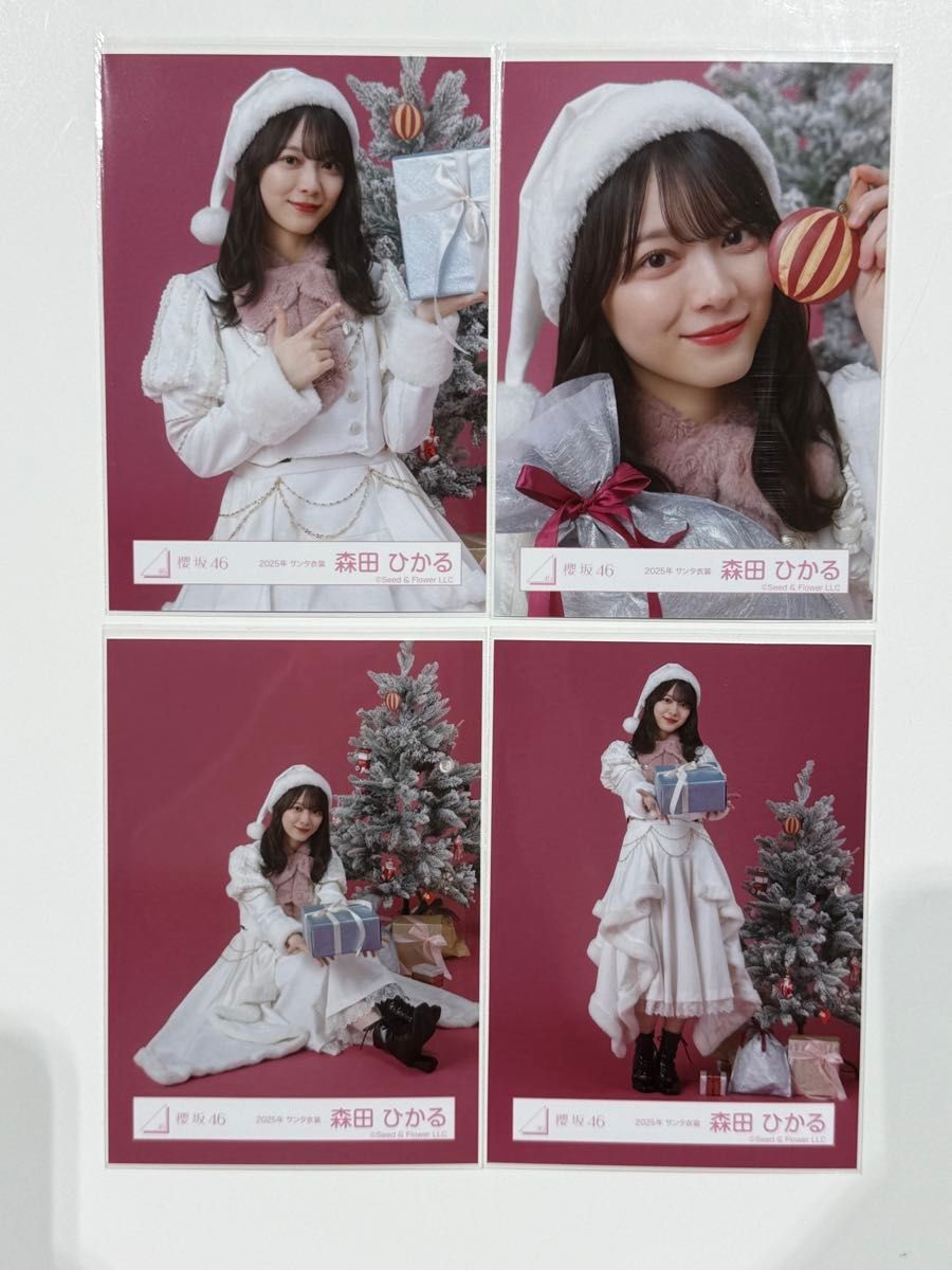 櫻坂46 2025年 サンタ 生写真 4種コンプ 森田ひかる｜Yahoo!フリマ（旧