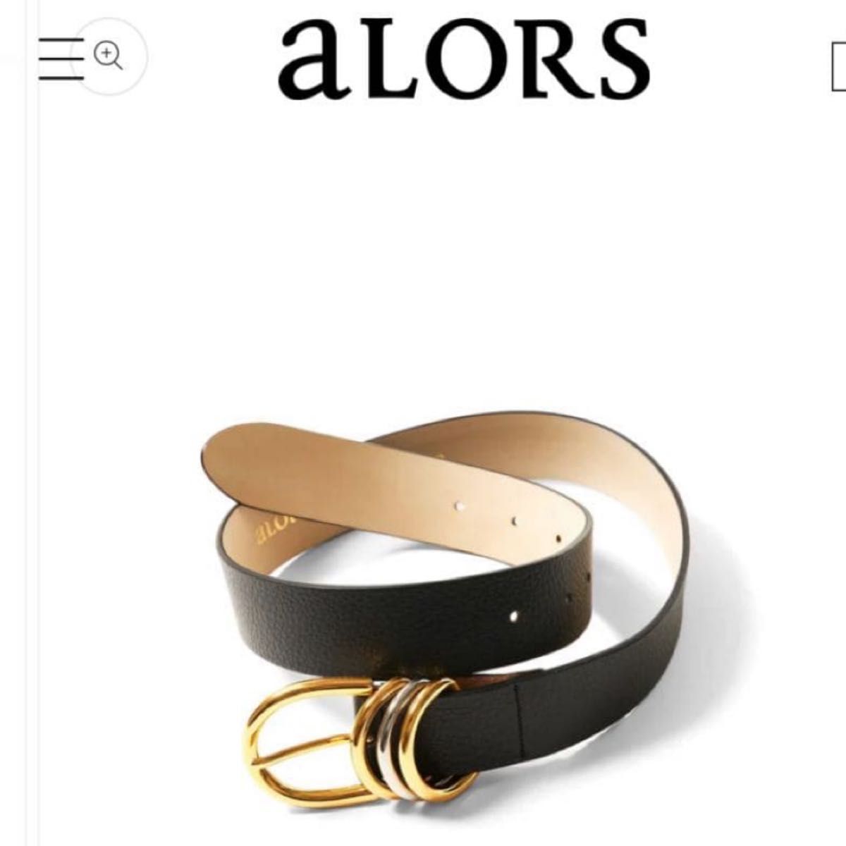 aLORS paris ベルト 70 アローパリ Cintura Anello di enigma 黒牛革