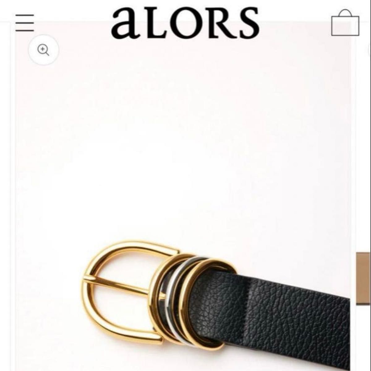 aLORS paris ベルト 70 アローパリ Cintura Anello di enigma 黒牛革