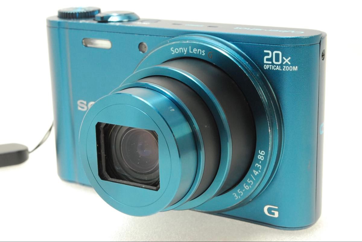 SONY DSC-WX300 スマホ転送 動作確認済 ソニー ブルー コンデジ