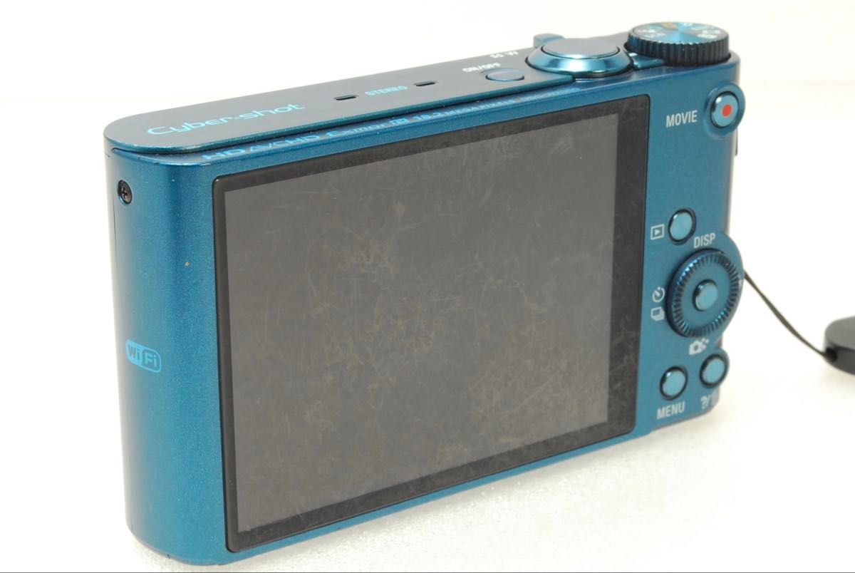 SONY DSC-WX300 スマホ転送 動作確認済 ソニー ブルー コンデジ