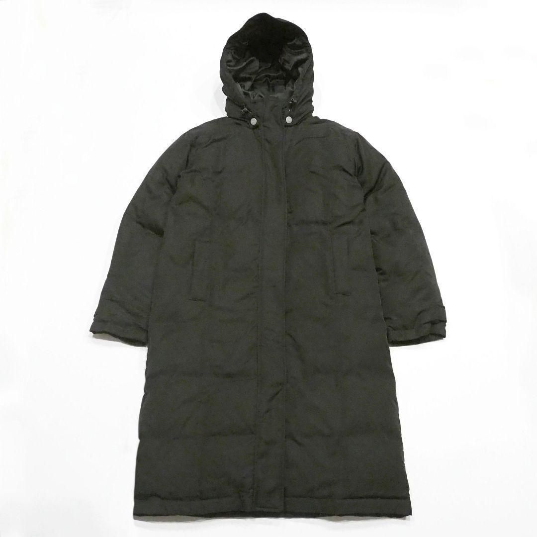 美品 Eddie Bauer ロングダウンコート フード 2way グースダウン