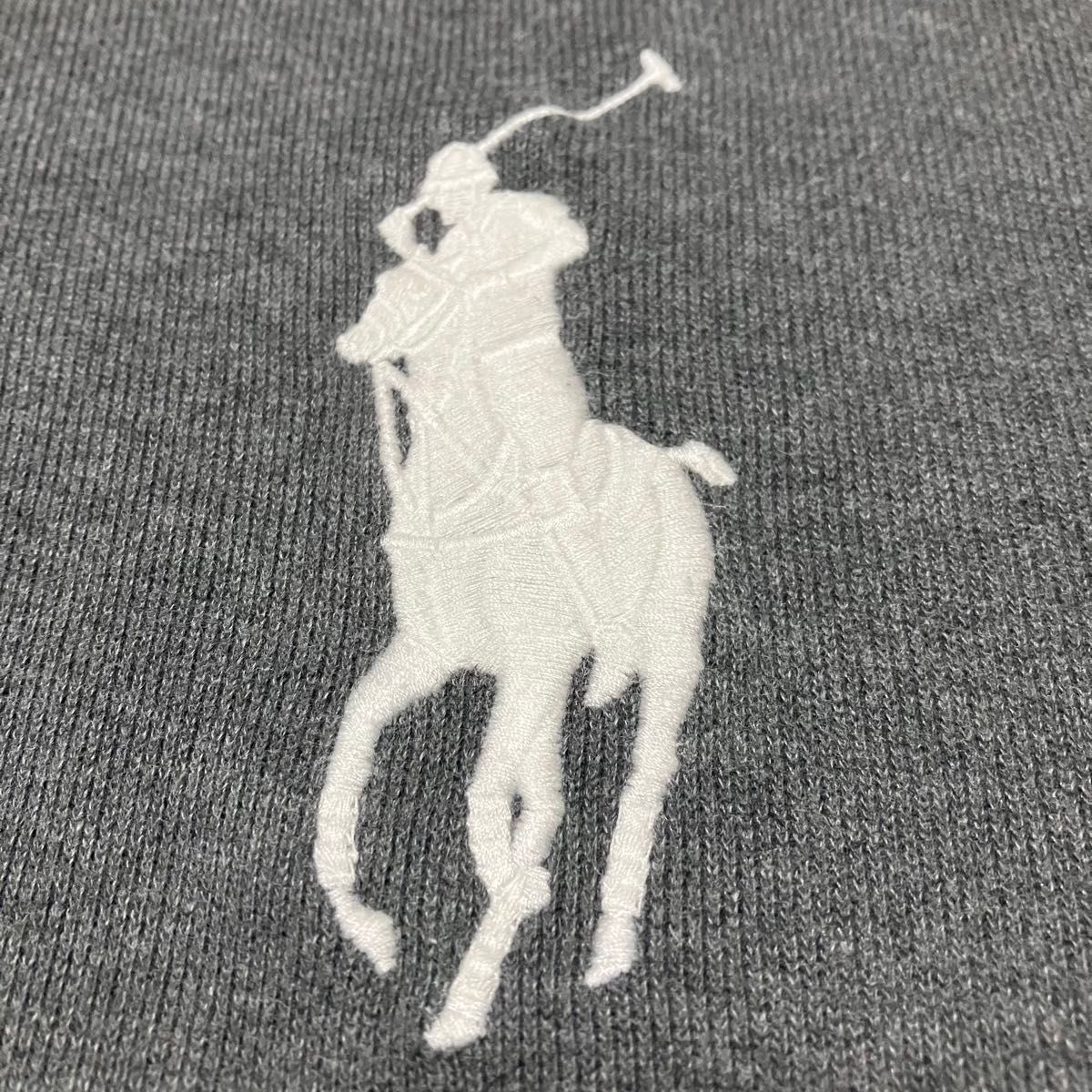 POLO RALPH LAUREN ハーフジップスウェット グレー ポニー刺繍 ラルフ