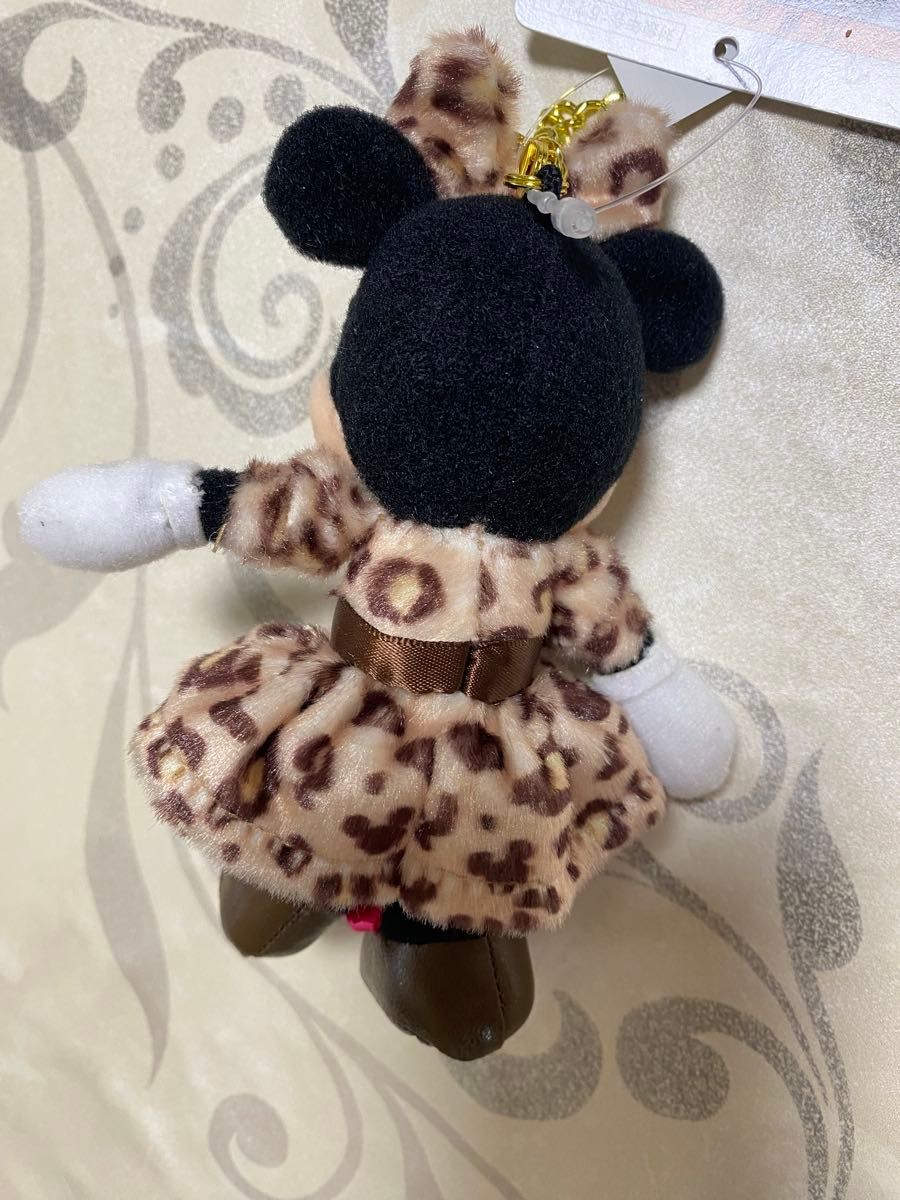 ヒョウ柄 ミニー ぬいぐるみチャーム レオパード柄 ディズニー ミニー