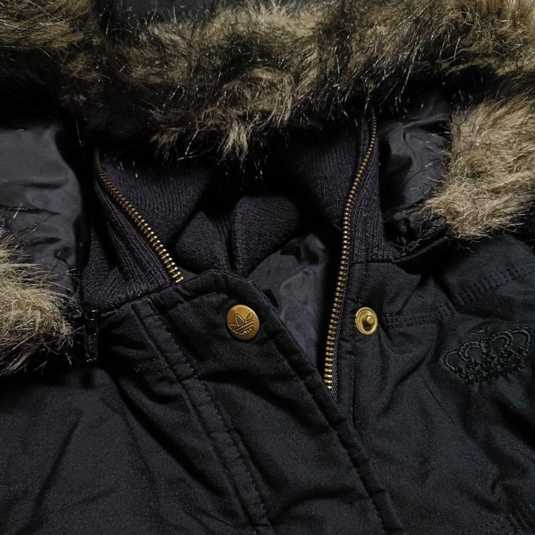 アディダス adidas ファー 平成ギャル ブルゾン 中綿 ダウンジャケット