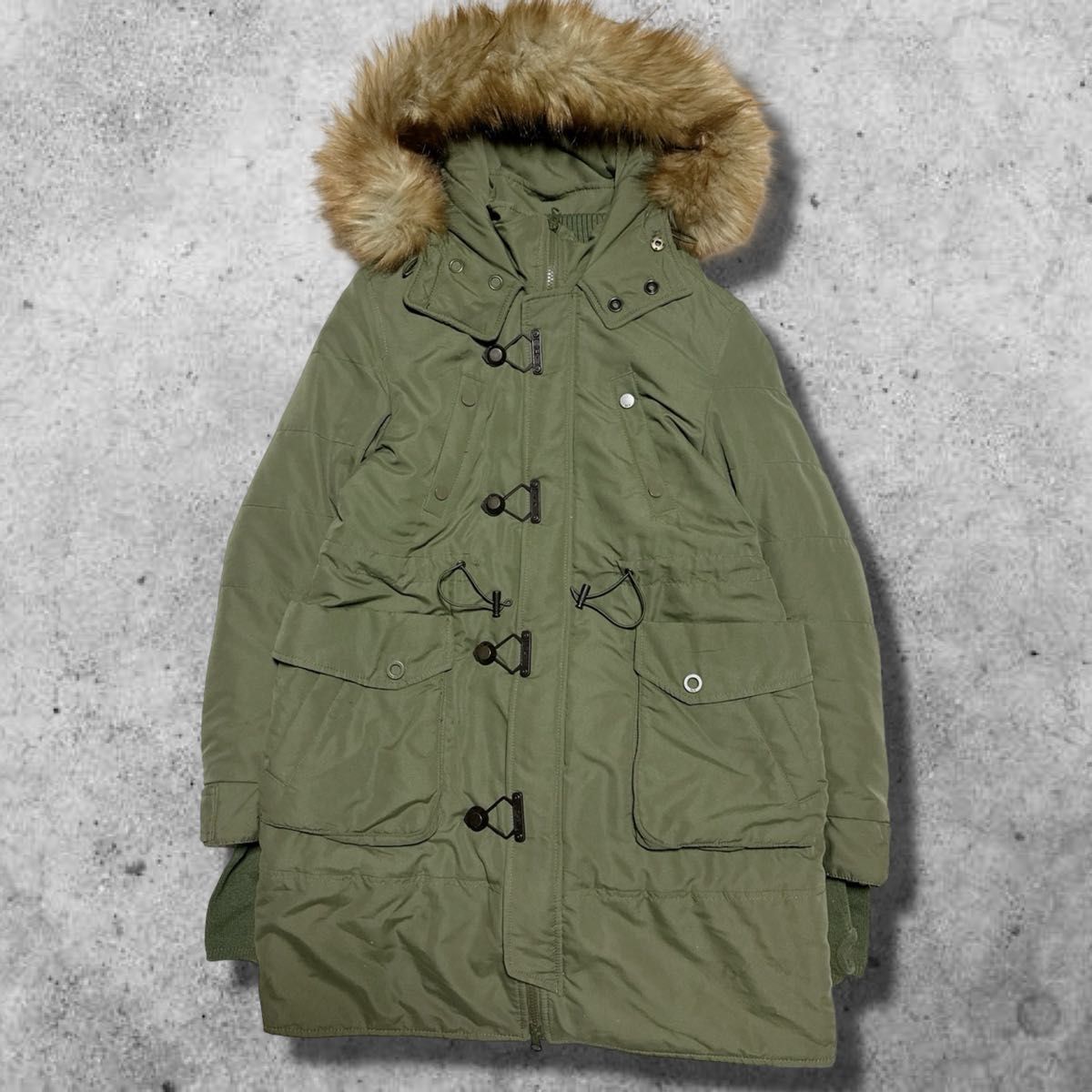 SLY ミリタリーモッズコート ボアライナーフード カーキ 鬼ファー 平成
