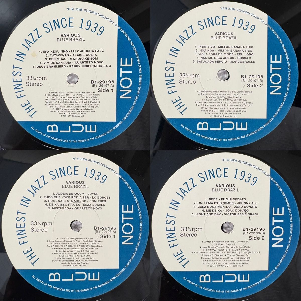 BLUE BRAZIL【BLUE NOTE】レコード LP 4枚セット レア｜Yahoo!フリマ