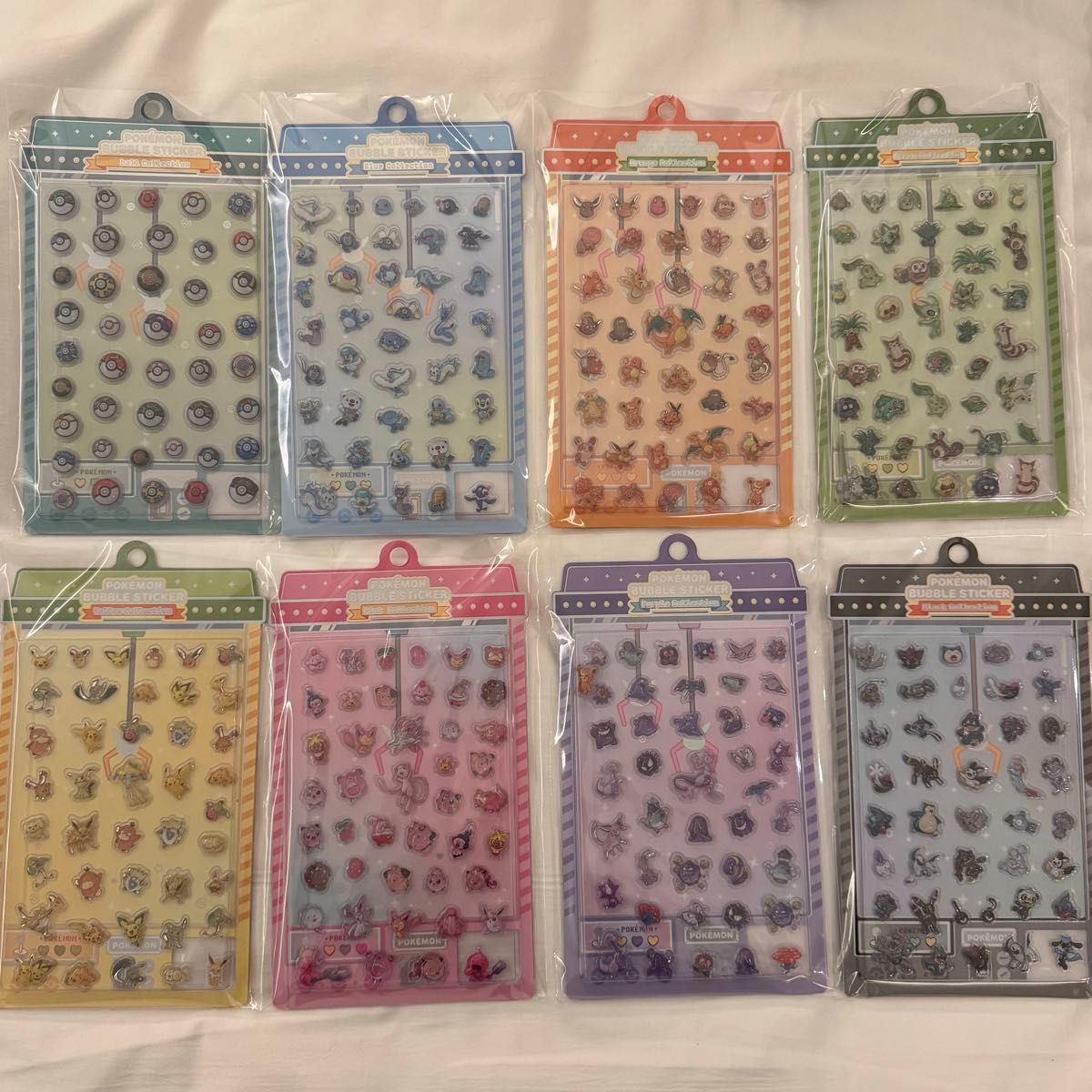韓国限定 ポケモン バブルステッカー 8種セット ボンボンドロップ