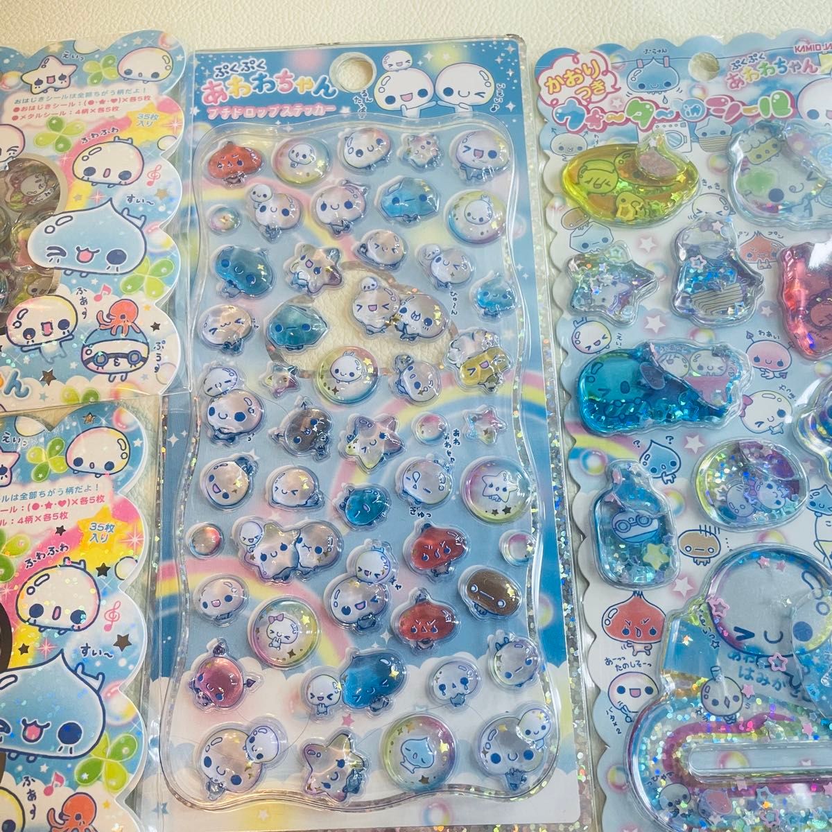 正規品あわわちゃん シール帳 ボンドロ風シール6点セット カミオ