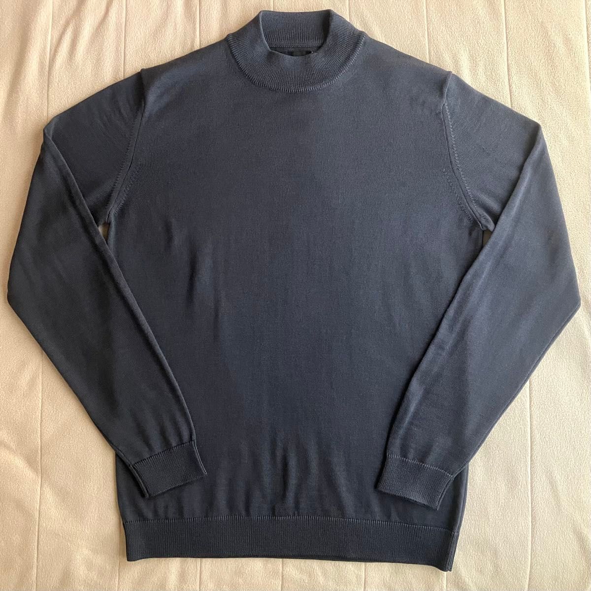 ロベルトコリーナ／モックネックニット／12ゲージ／ダークネイビー／50