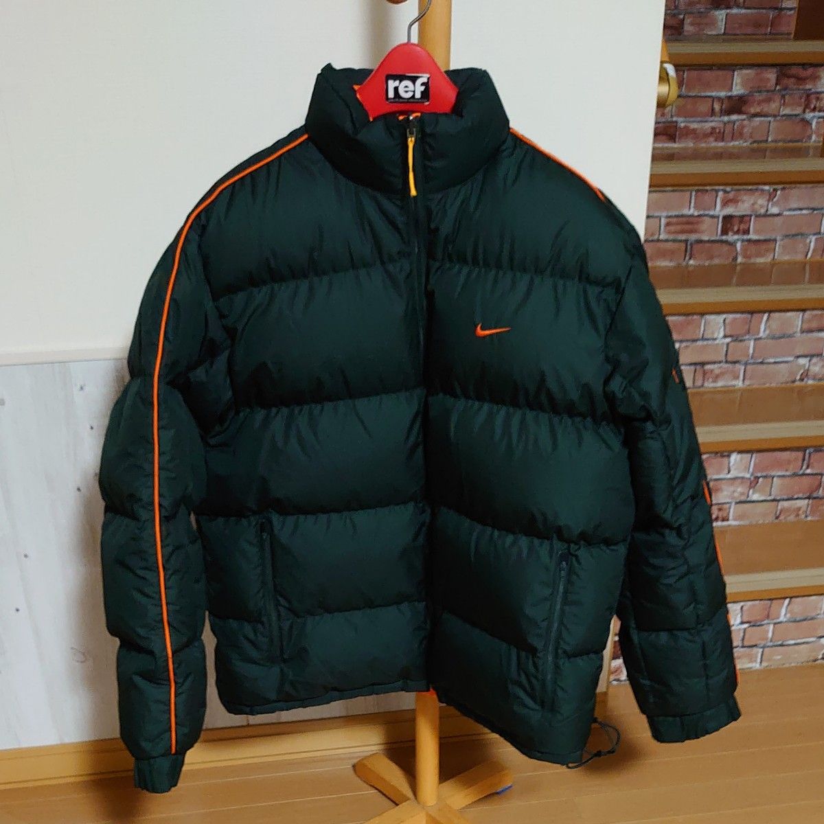 NIKE ナイキ ダウンジャケット リバーシブル ダークグリーン オレンジ
