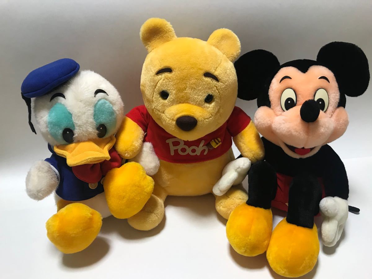 Disneyland ミッキー ドナルド くまのプーさん ぬいぐるみセット