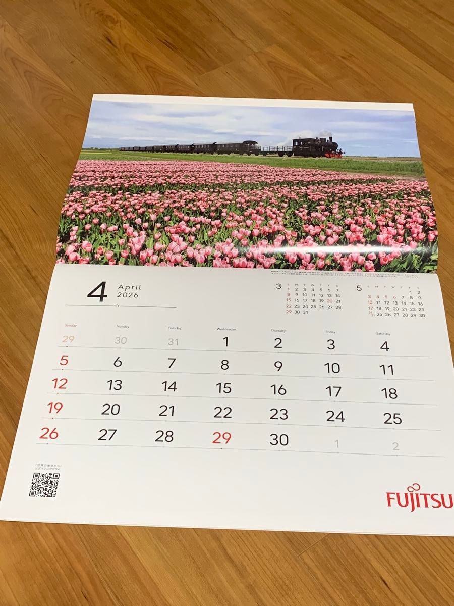 富士通 世界の車窓からカレンダー 2026年 壁掛けカレンダー FUJITSU