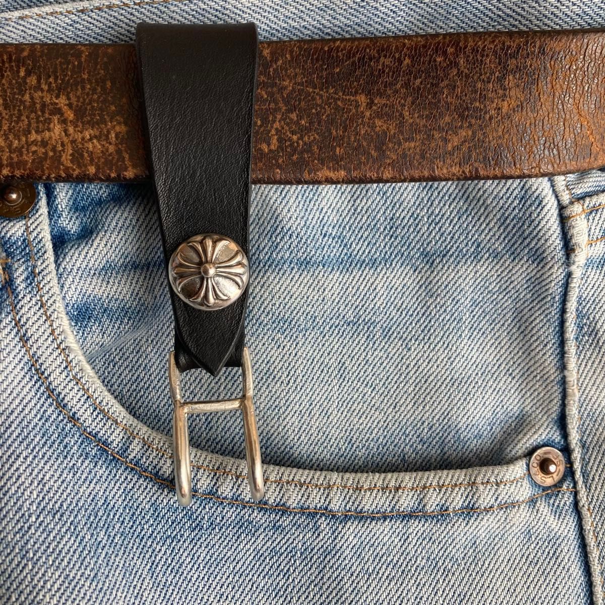 クロスボール シルバー925 ベルトループ レザー BWL トラッカー