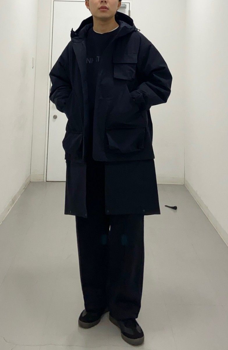 新品 GU ジーユー パデッドシェルパーカ ENGINEERED GARMENTS ネイビー