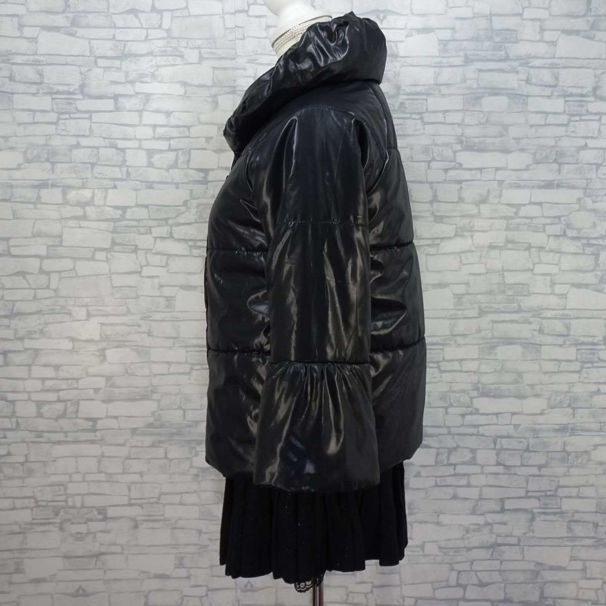 ダウンジャケット Y2K 平成ギャル グランジ ダークコア ブラック M