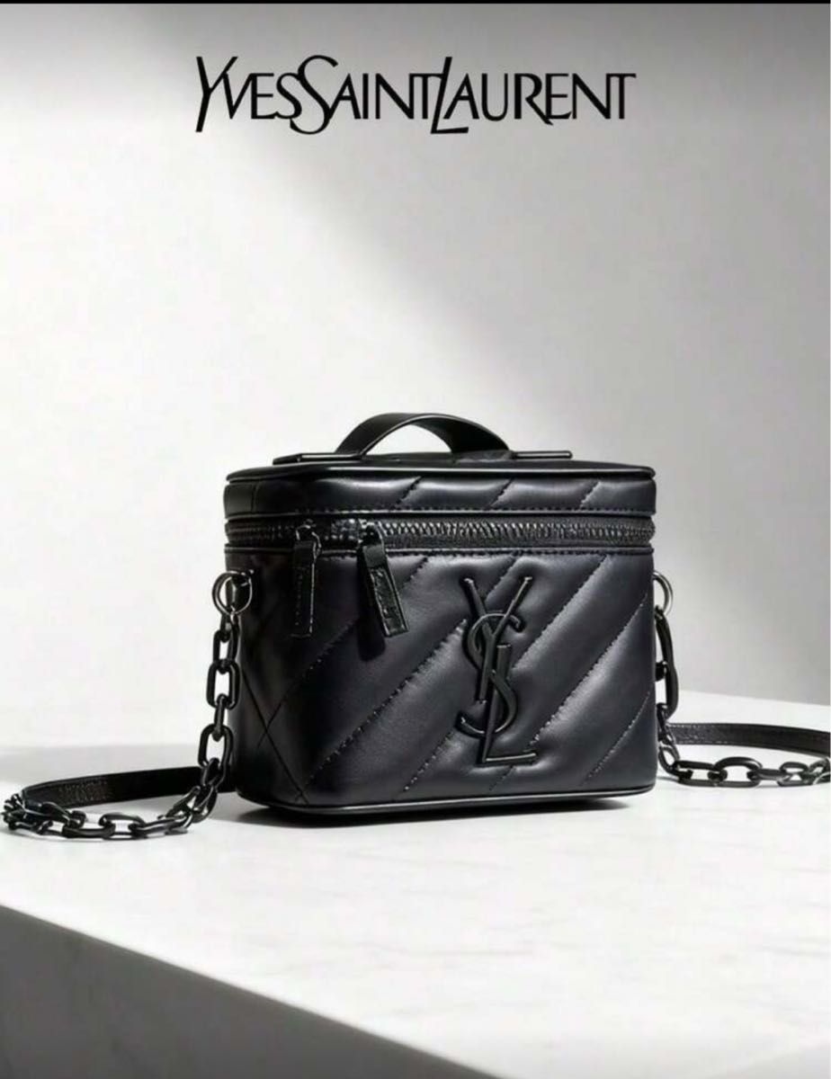 未使用品 イヴサンローラン YSL ヴァニティポーチ チェーンバッグ
