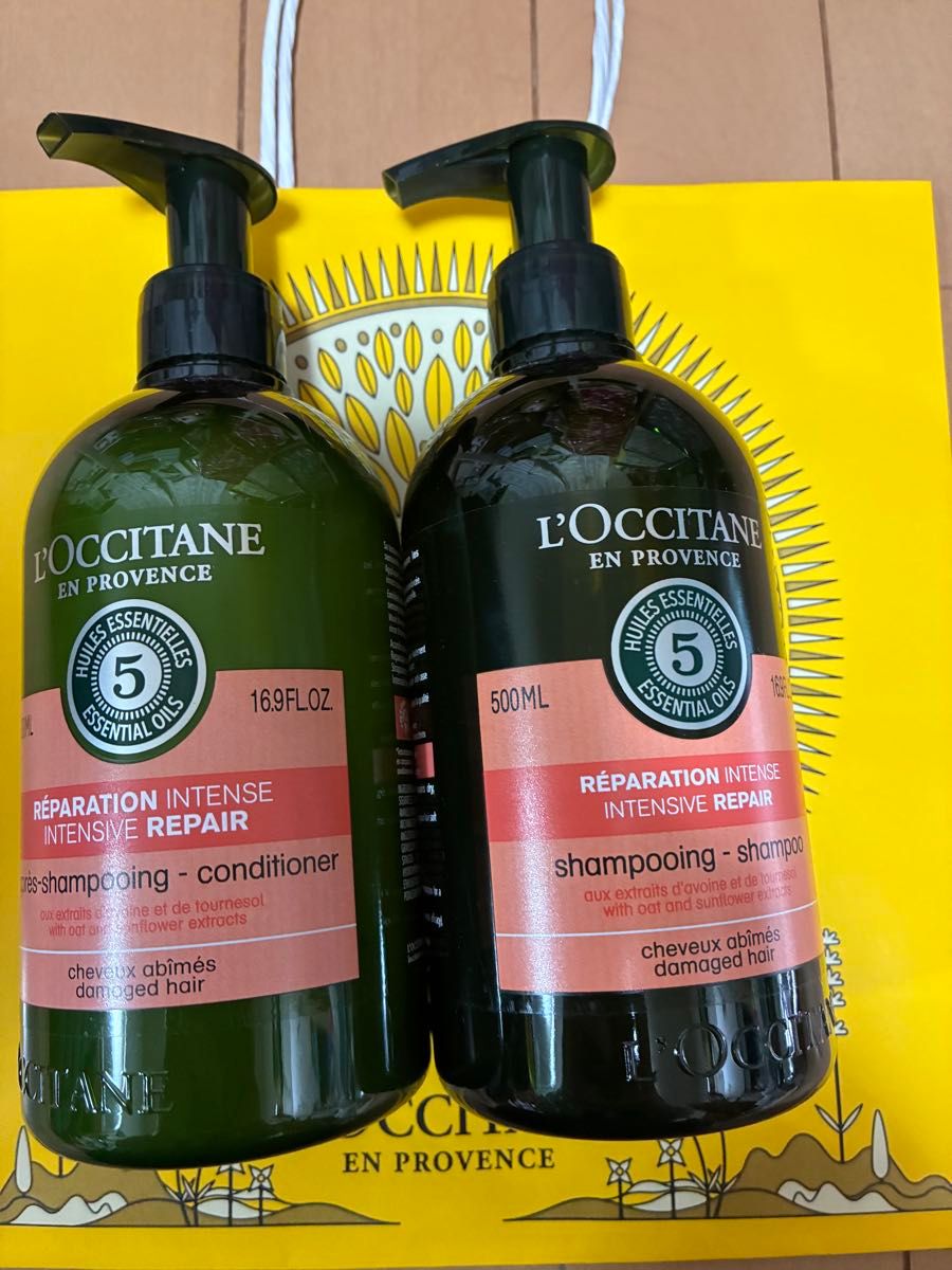 新品ロクシタン リペアリングシャンプーコンディショナー500mlボトル