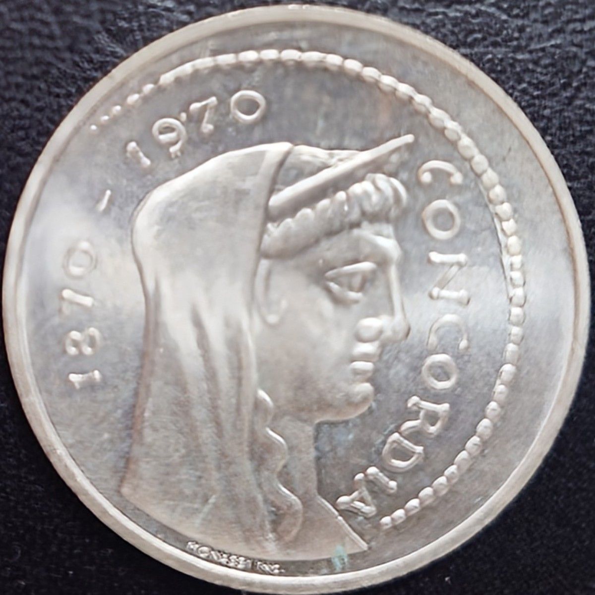 1970年 イタリア銀貨 1000リラ 首都ローマ100周年記念銀貨 SV835