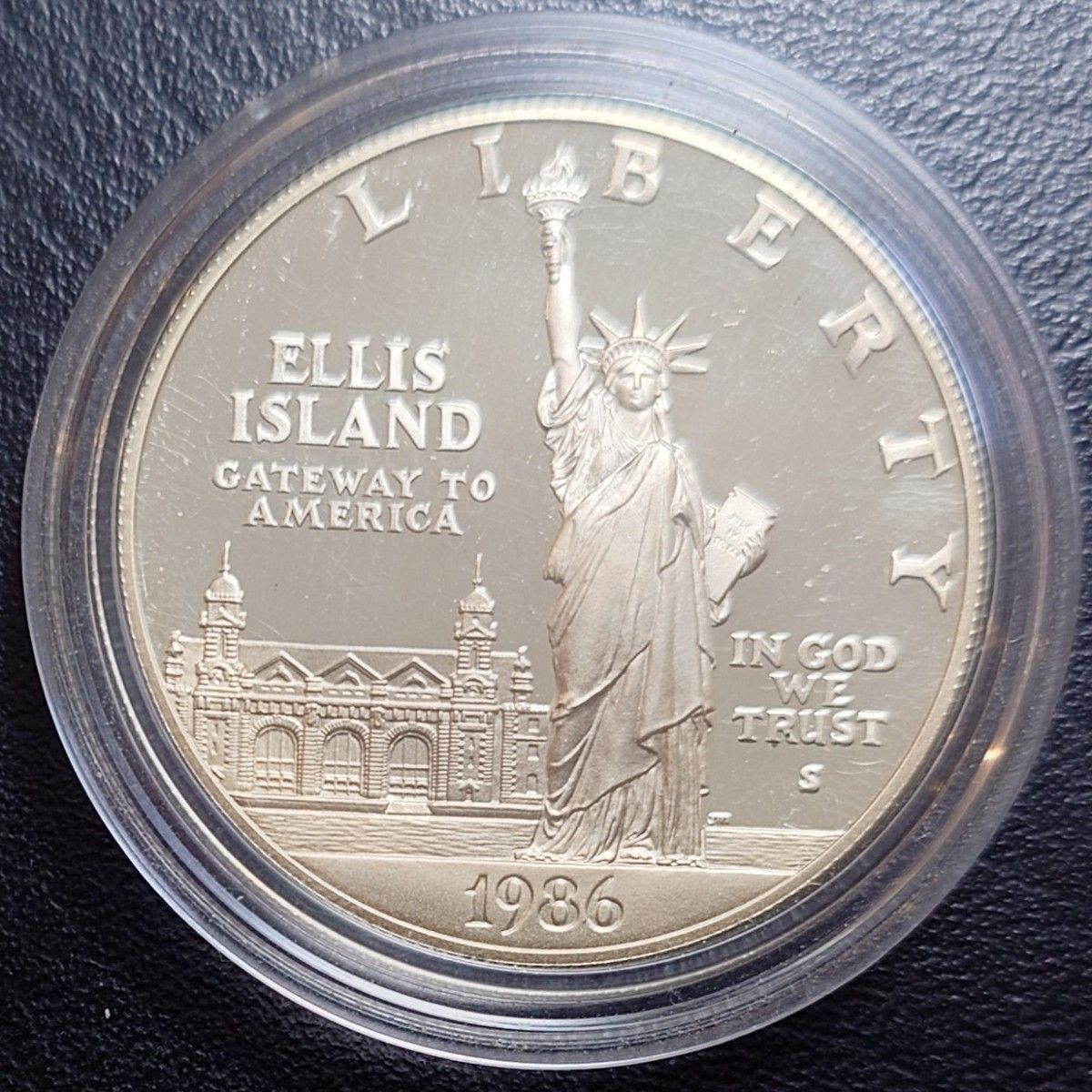 1986年 アメリカ銀貨 1ドル リバティ自由の女神記念銀貨silver900大型