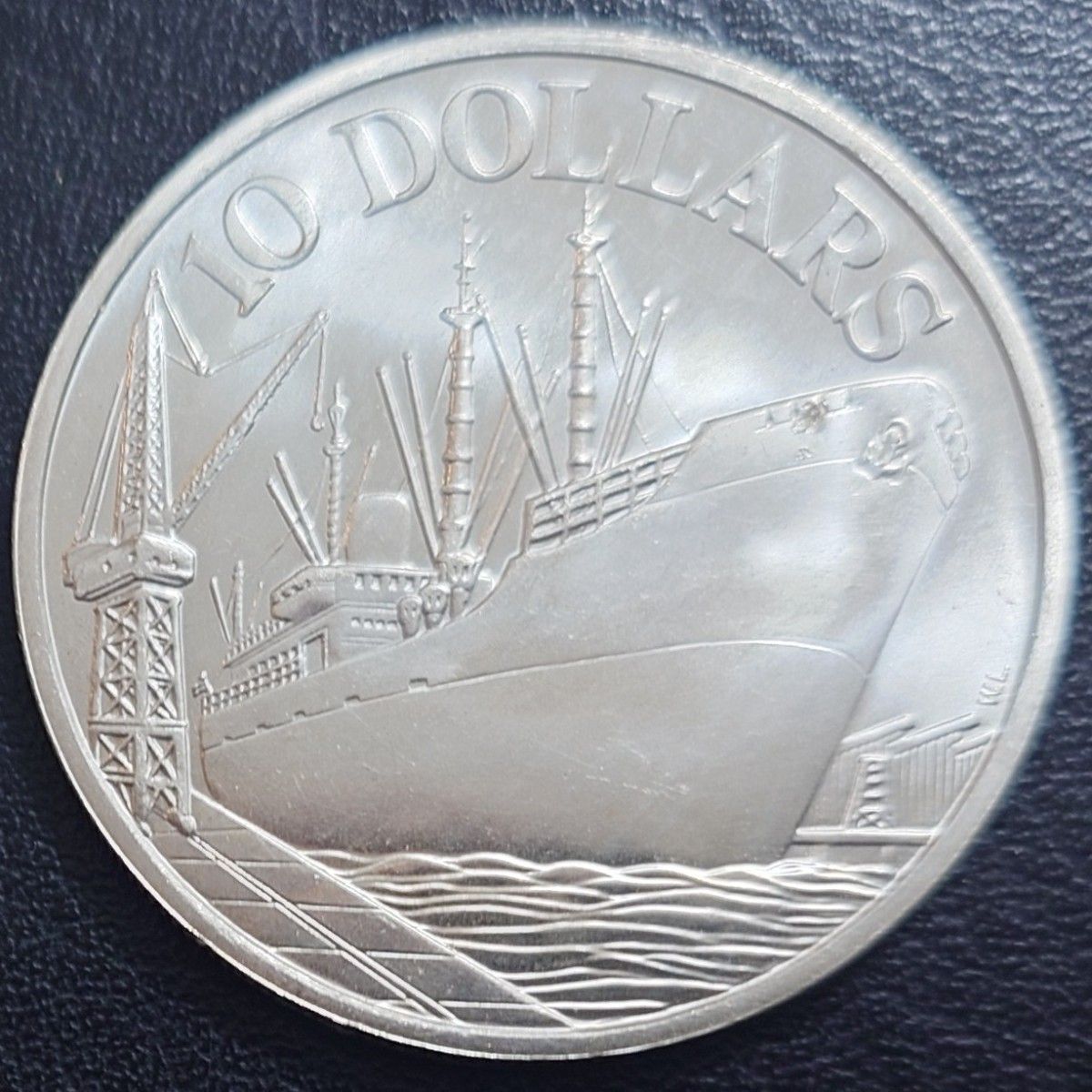1977年 シンガポール銀貨 10ドル シンガポール独立10周年記念銀貨 大型
