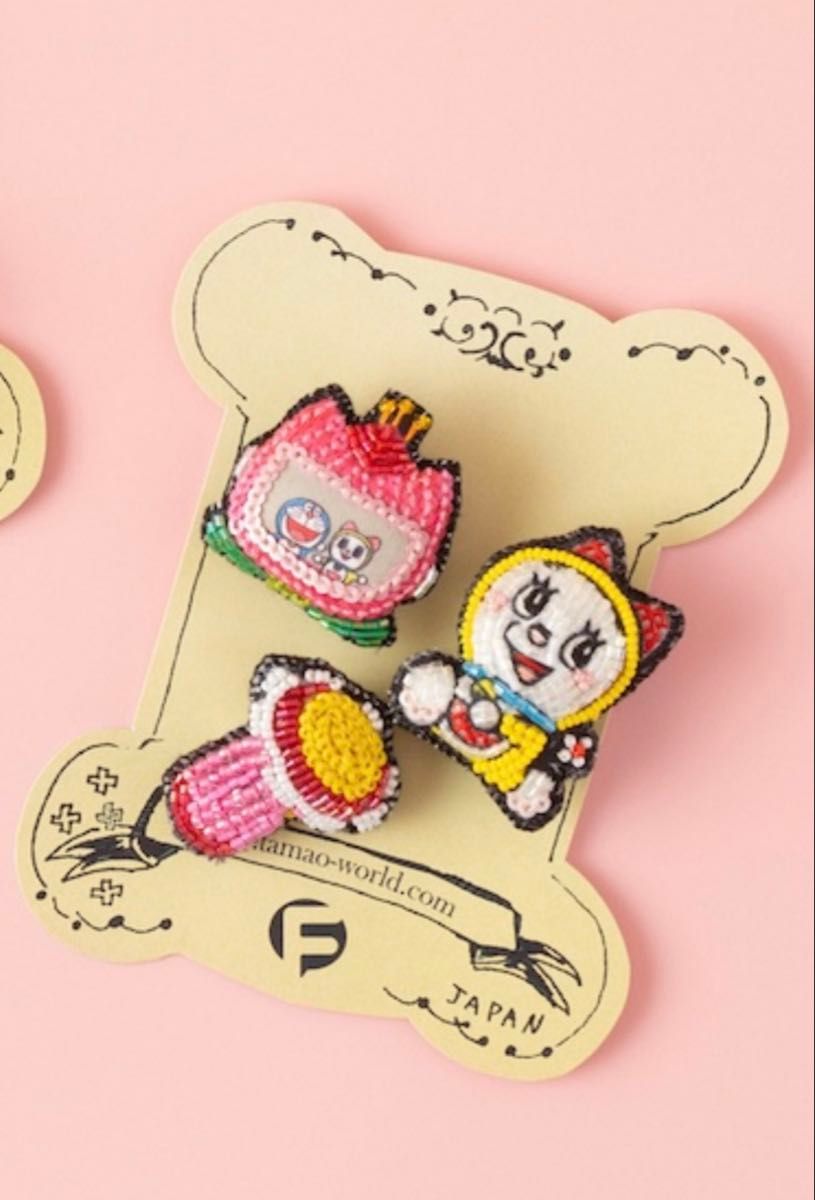 ドラえもんドラミちゃん刺繍ブローチ 藤子不二雄ミュージアム