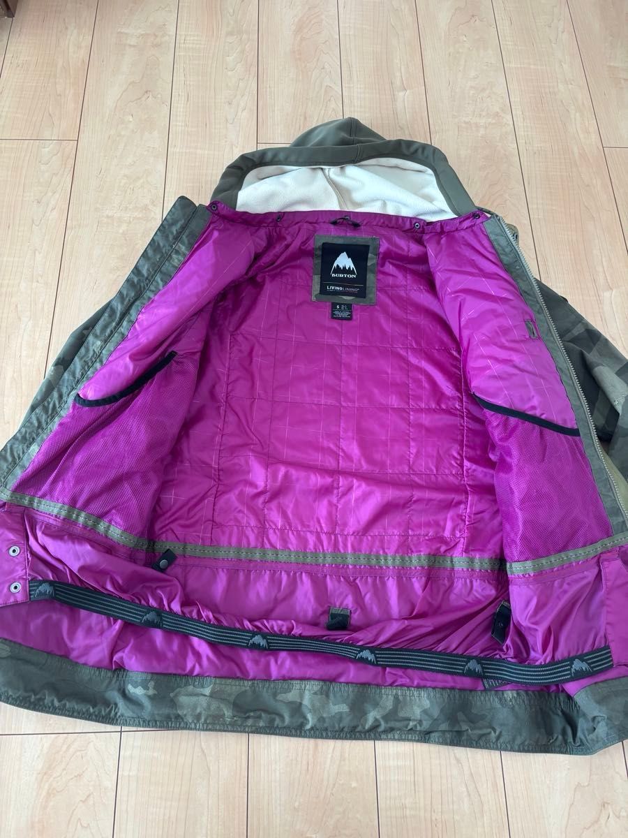 BURTON バートン スノーボードウェア 上下セットSサイズ 迷彩