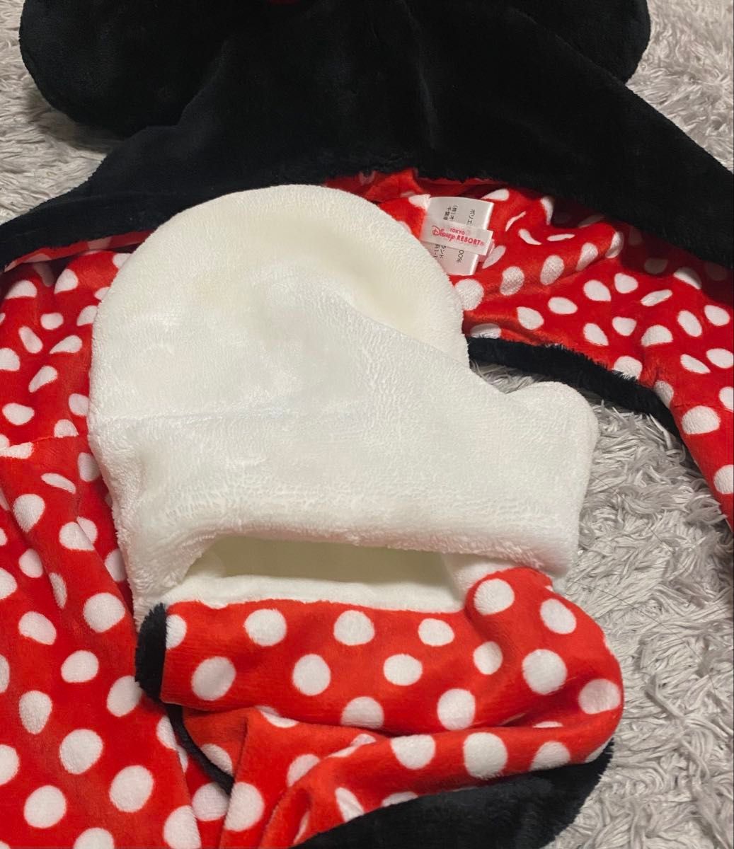 Disney ディズニー ミニー マフラー ファンキャップ 手袋 帽子 廃盤品