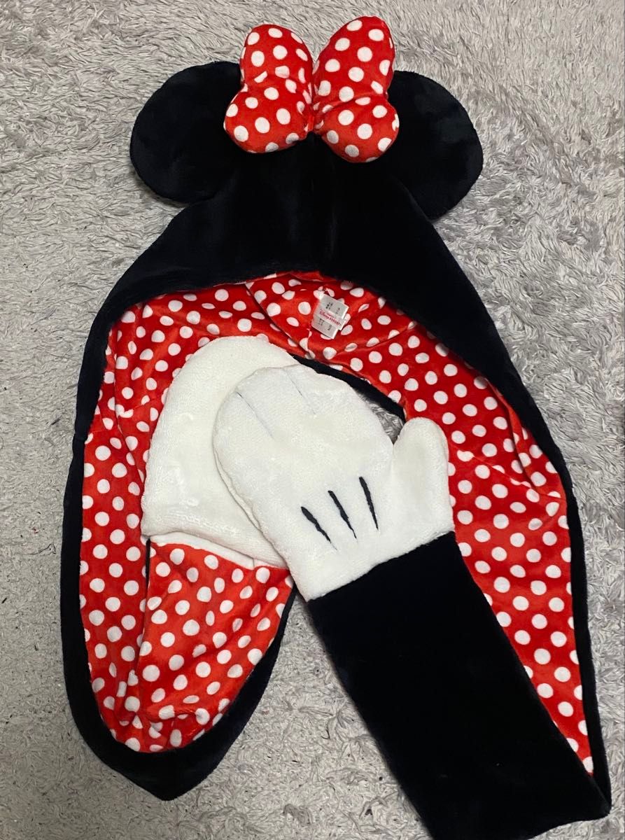 Disney マフラーファンキャップ ミニーマウス ミニーマウス ヒョウ柄